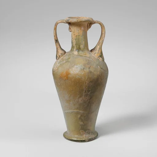 Glass flask with two handles
