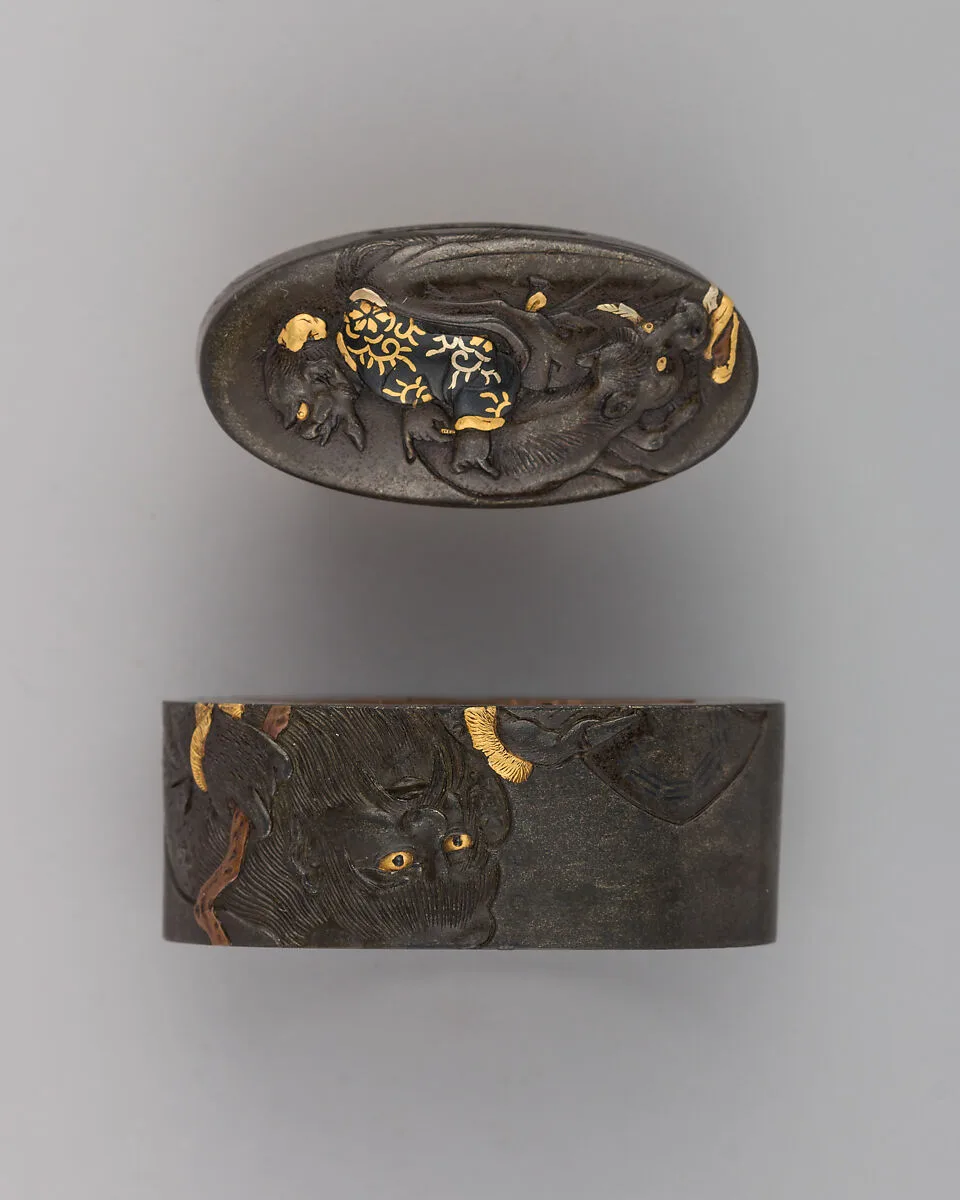 Sword-Hilt Collar and Pommel (Fuchigashira) — Unknown