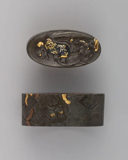 Sword-Hilt Collar and Pommel (Fuchigashira)
