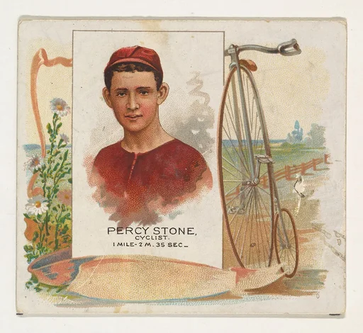 Percy Stone, Cyclist, from World's Champions, Second Series (N43) for Allen & Ginter Cigarettes