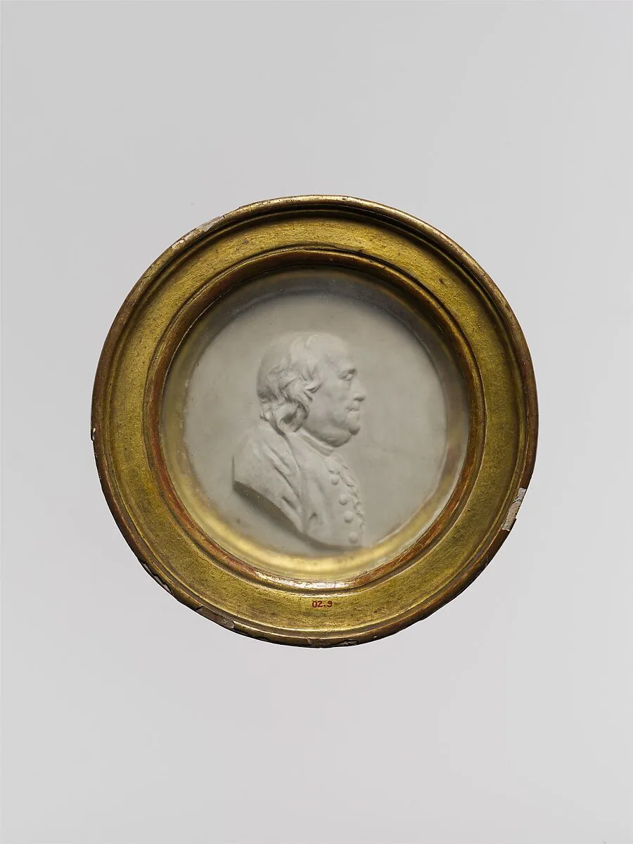Medallion of Benjamin Franklin — Jean Martin Renaud