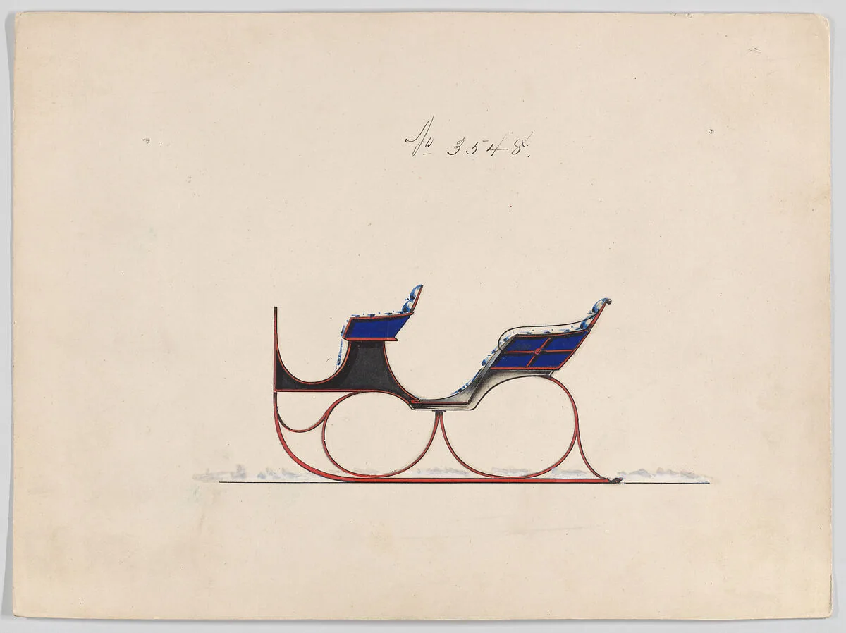 Design for 2 Seat Victoria Sleigh, no. 3548 — Brewster & Co.