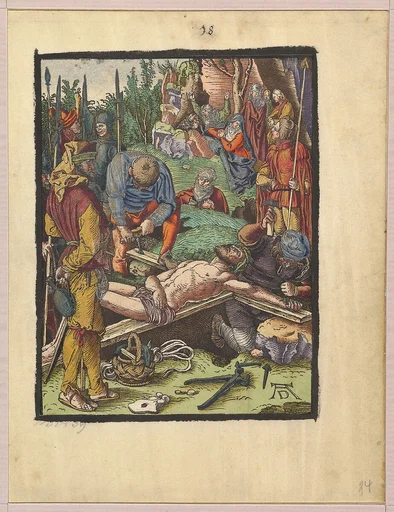 Christ Nailed to the Cross, from "The Small Woodcut Passion"