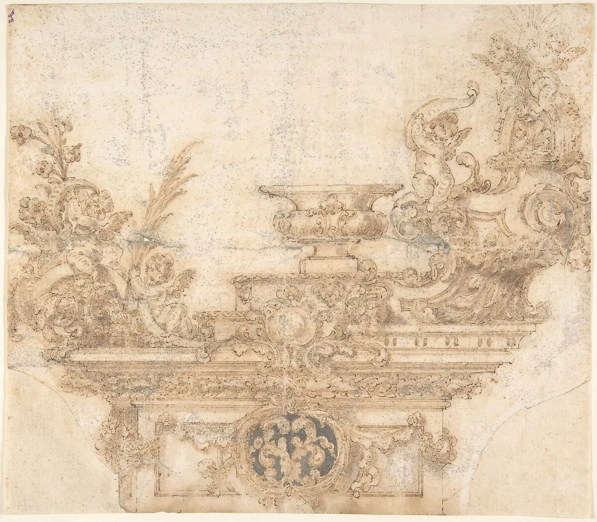 Design for a Triumphal Cart (?) — Anonymous, Italian, Bolognese 18th century artist
