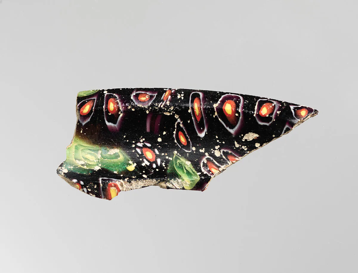 Glass mosaic carinated dish fragment — Unknown