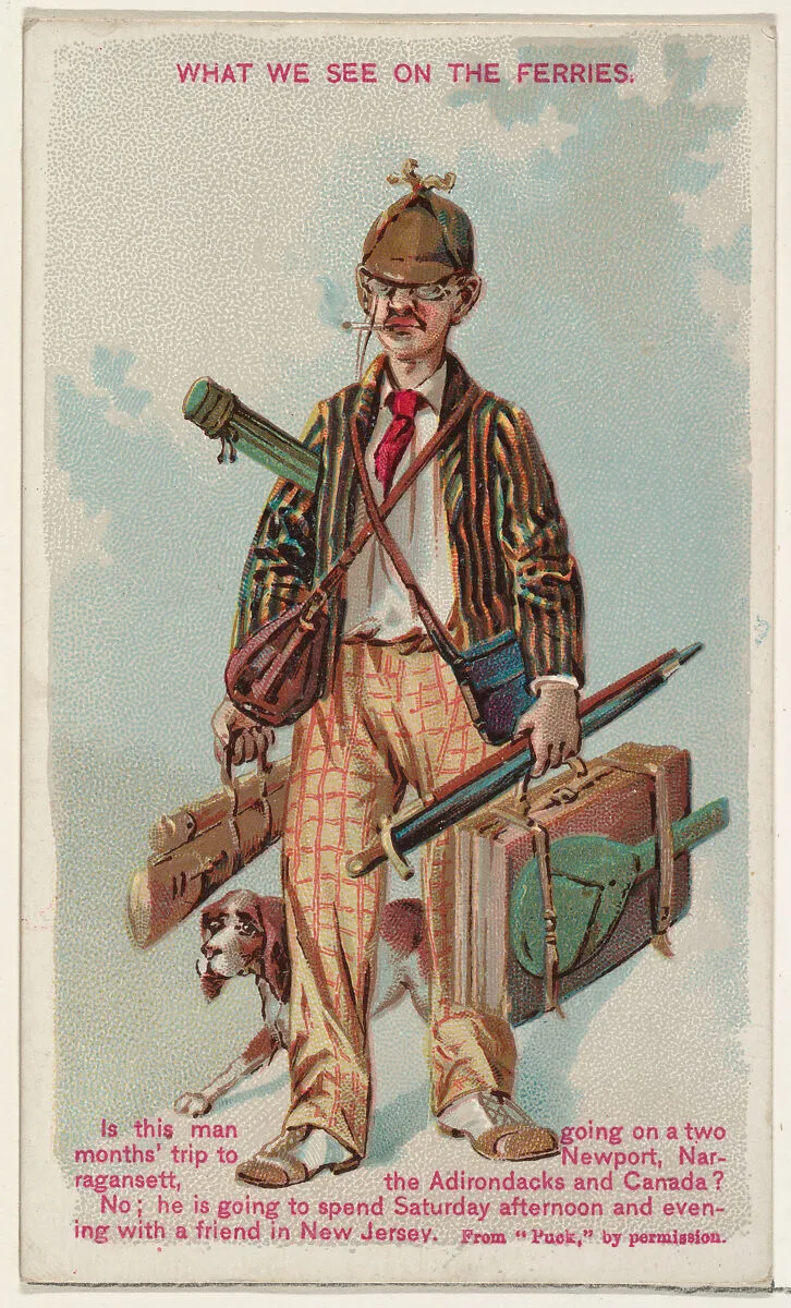 What We See on the Ferries, from the Snapshots from "Puck" series (N128) issued by Duke Sons & Co. to promote Honest Long Cut Tobacco — W. Duke, Sons & Co.|Knapp & Company