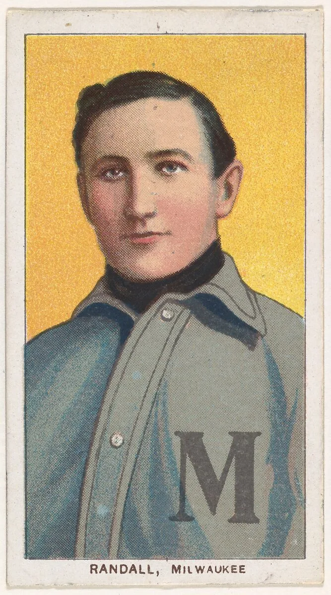 Randall, Milwaukee, American Association, from the White Border series (T206) for the American Tobacco Company — American Tobacco Company