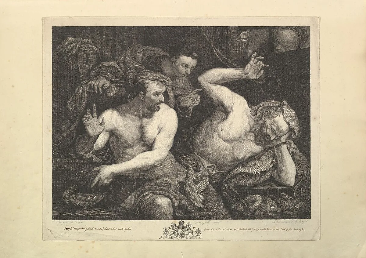 Joseph Interpreting the Dreams of Pharoah's Chief Butler and Baker — Frederick Ponsonby, 3rd Earl of Bessborough|Alexander Bannerman|Jusepe de Ribera (called Lo Spagnoletto)|John Boydell