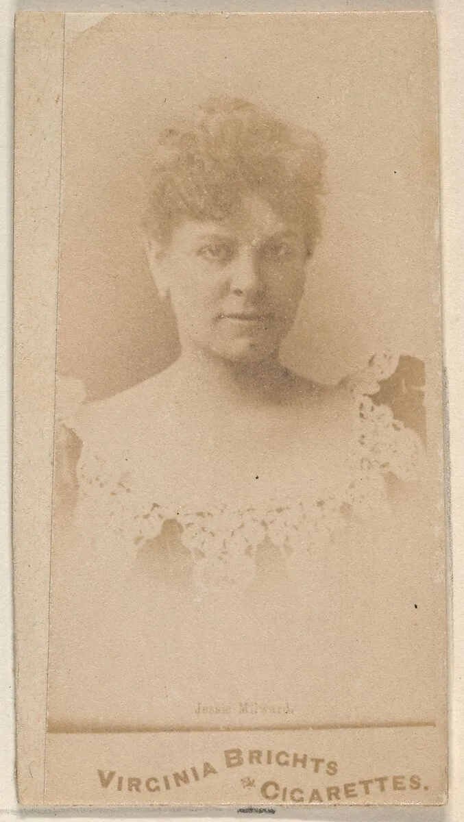 Jessie Milward, from the Actors and Actresses series (N45, Type 1) for Virginia Brights Cigarettes — Allen & Ginter