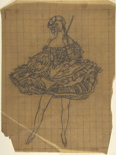 Russian female dancer costume for "La Fée des Poupées"