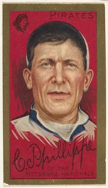 Charles Phillippe, Pittsburgh Pirates, National League, from the "Baseball Series" (Gold Borders) set (T205) issued by the American Tobacco Company — American Tobacco Company