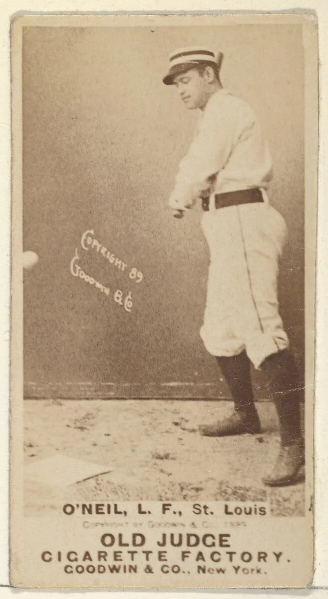 James Edward "Tip" O'Neill, Left Field, St. Louis Browns, from the Old Judge series (N172) for Old Judge Cigarettes — Goodwin & Company