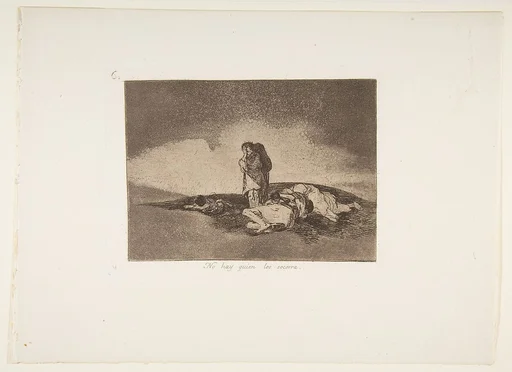 Plate 60 from "The Disasters of War" (Los Desastres de la Guerra): 'There is no one to help them' (No hay quien los socorra)