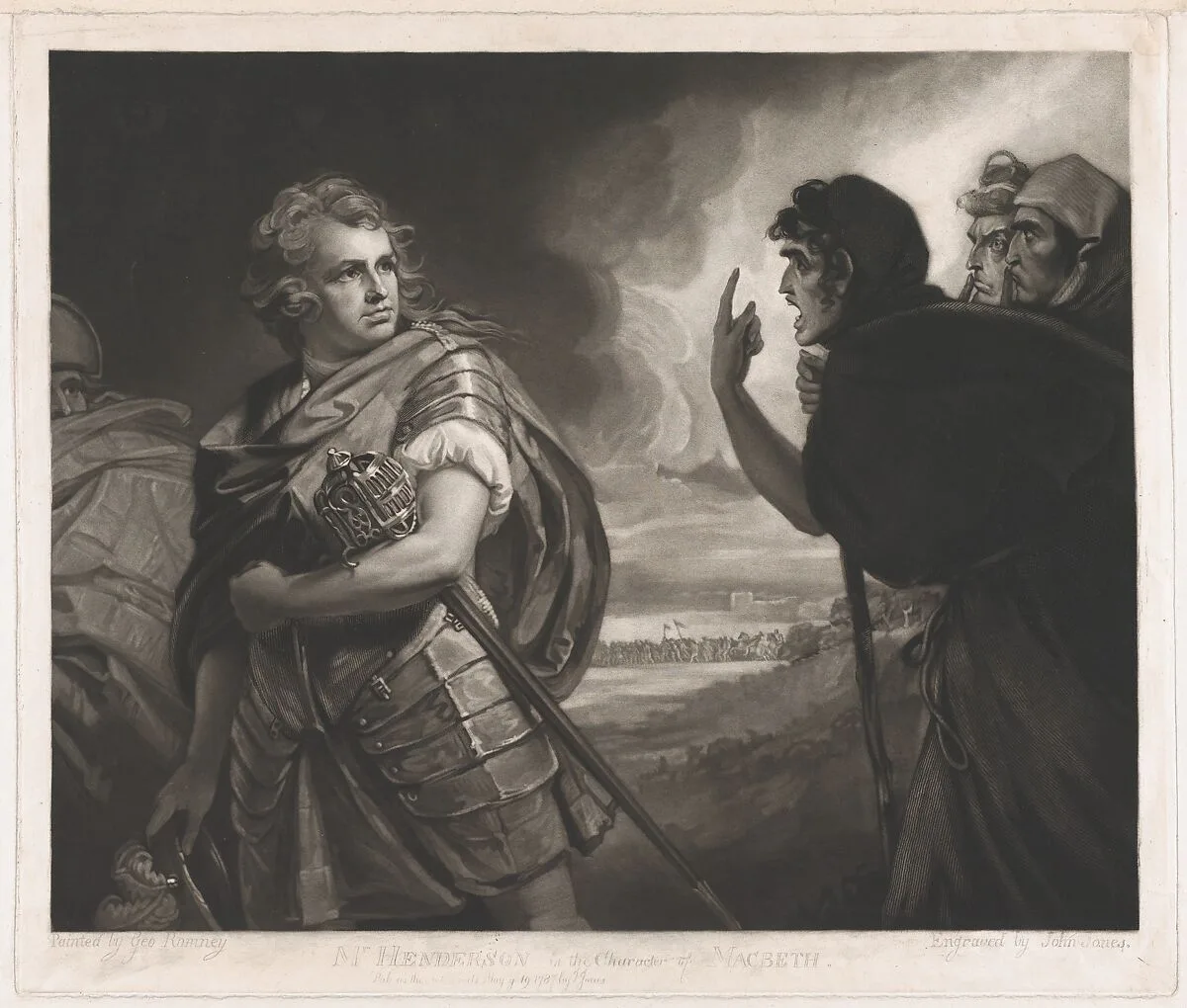 Mr. Henderson in the Character of Macbeth — William Shakespeare|John Jones|George Romney|John Henderson