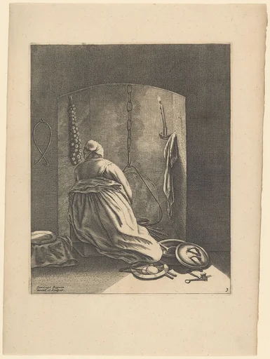A Woman Cooking, Plate 3 from "Five Feminine Occupations"