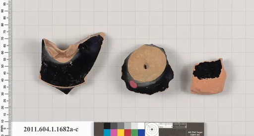 Terracotta fragments of kylikes (drinking cups)