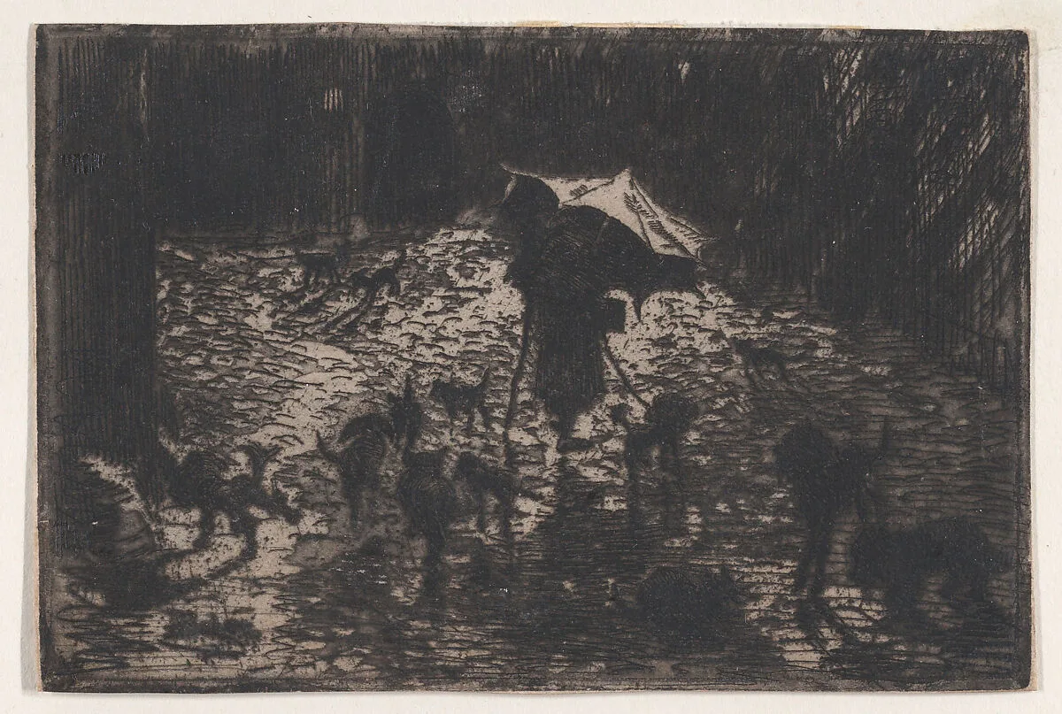 The Night Prowlers (Les Noctambules) — Félix-Hilaire Buhot