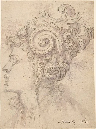 Head of a Woman with Helmet Looking Left