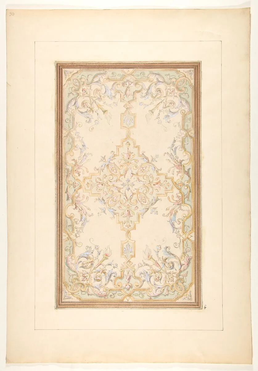 Design for a ceiling — Jules-Edmond-Charles Lachaise|Eugène-Pierre Gourdet