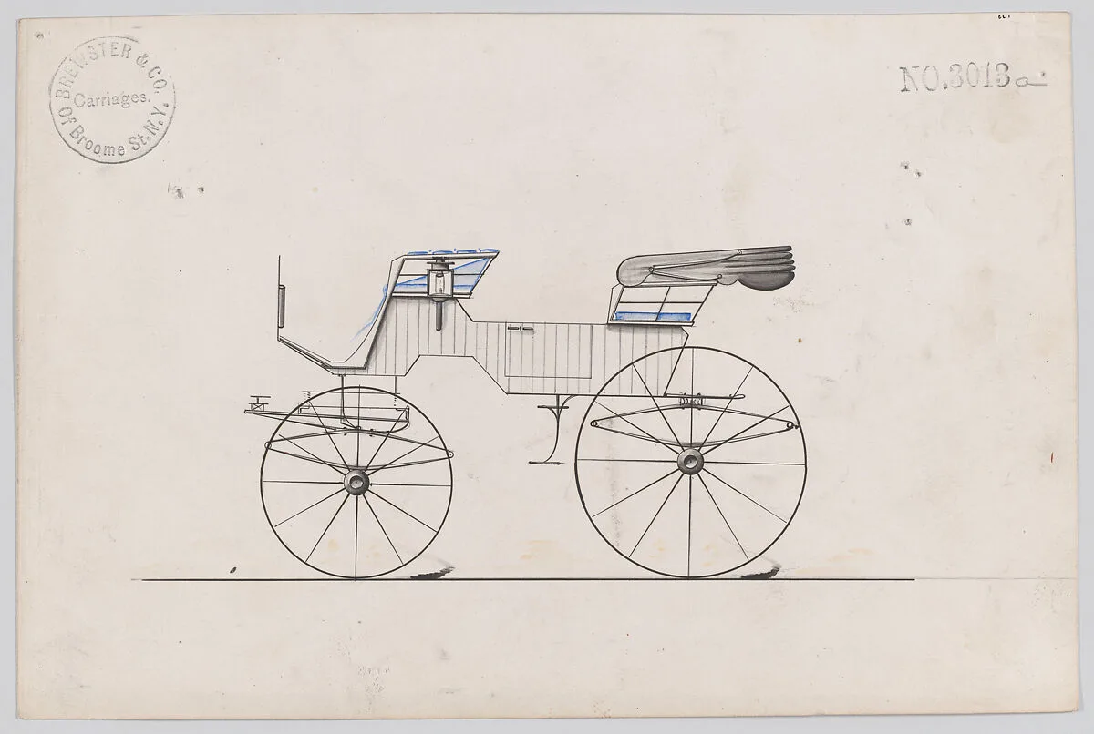 Design for 2 seat Phaeton, no. 3013a — Brewster & Co.