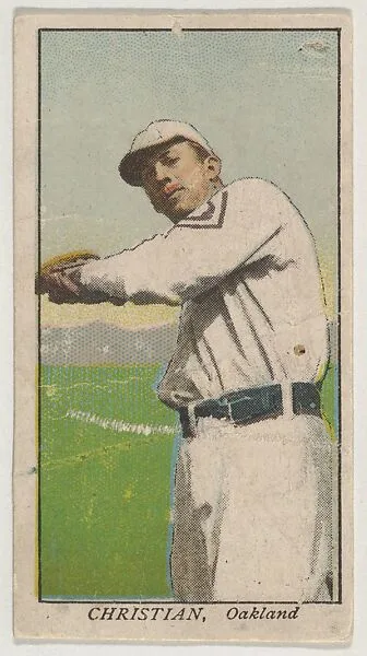 Christian, Oakland, from the "Obak Baseball Players" set (T212), issued by the American Tobacco Company to promote Obak Mouthpiece Cigarettes — American Tobacco Company