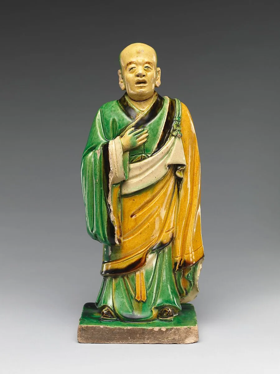 明弘治 三彩佛涅磐組像|Par nirvana (death and transcendence of the Buddha) and attendant arhats — Qiao Bin