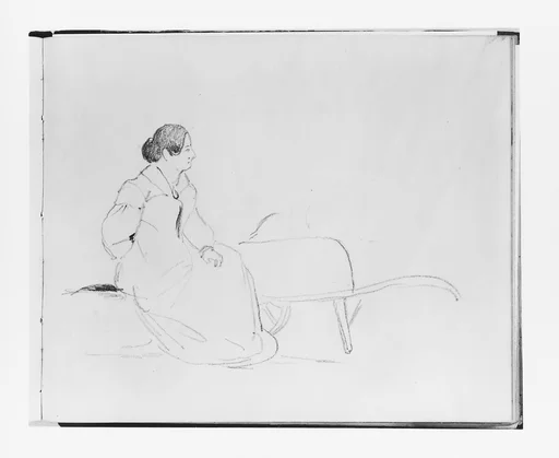Woman Seated on a Barrel (from Sketchbook)