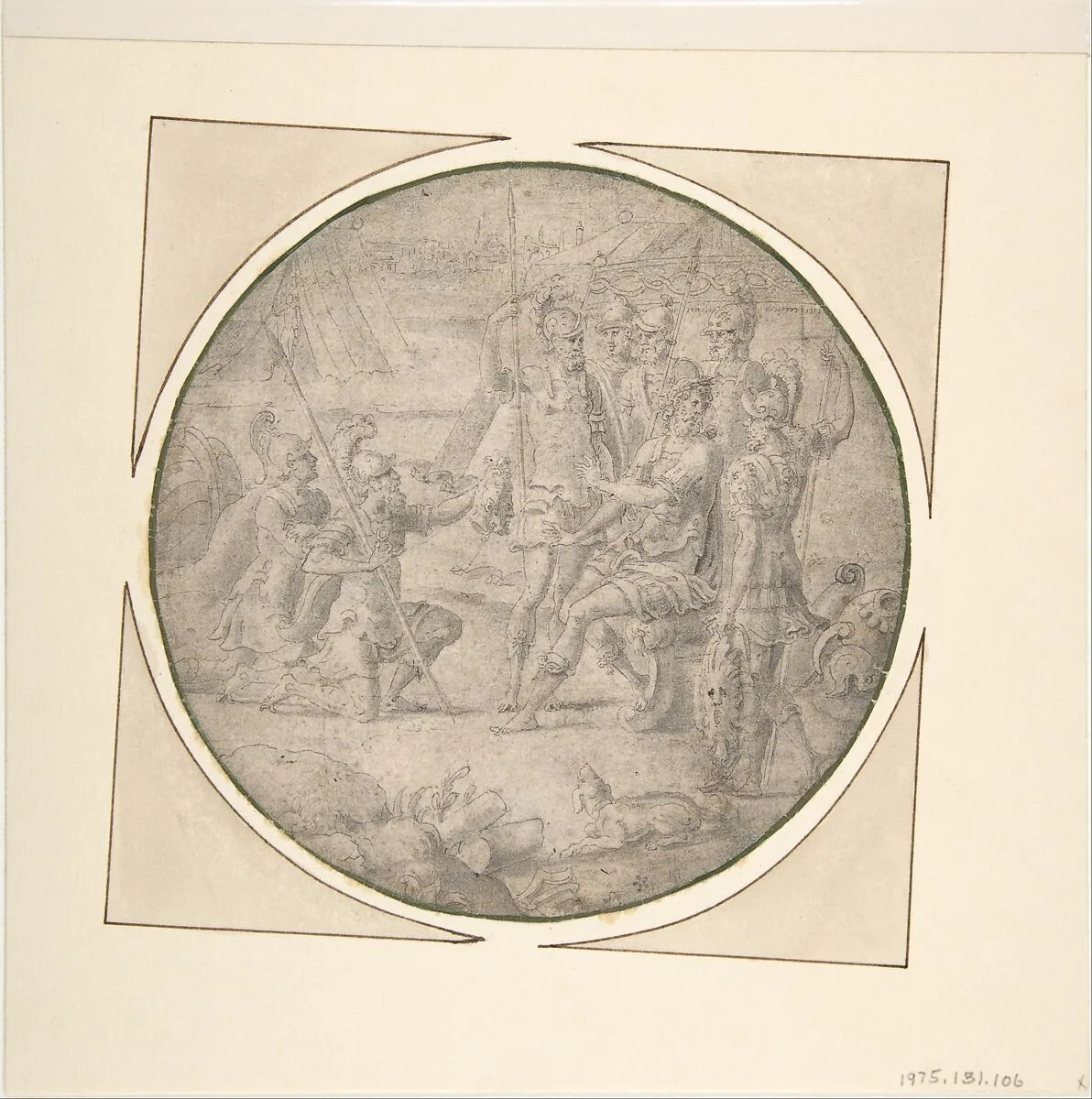 The Head of Pompey Presented to Caesar — Anonymous, French, 16th century
