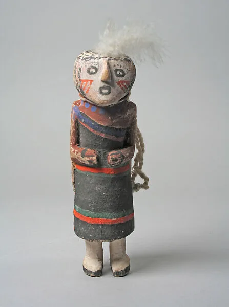 Katsina doll with white feather tuft — Unknown