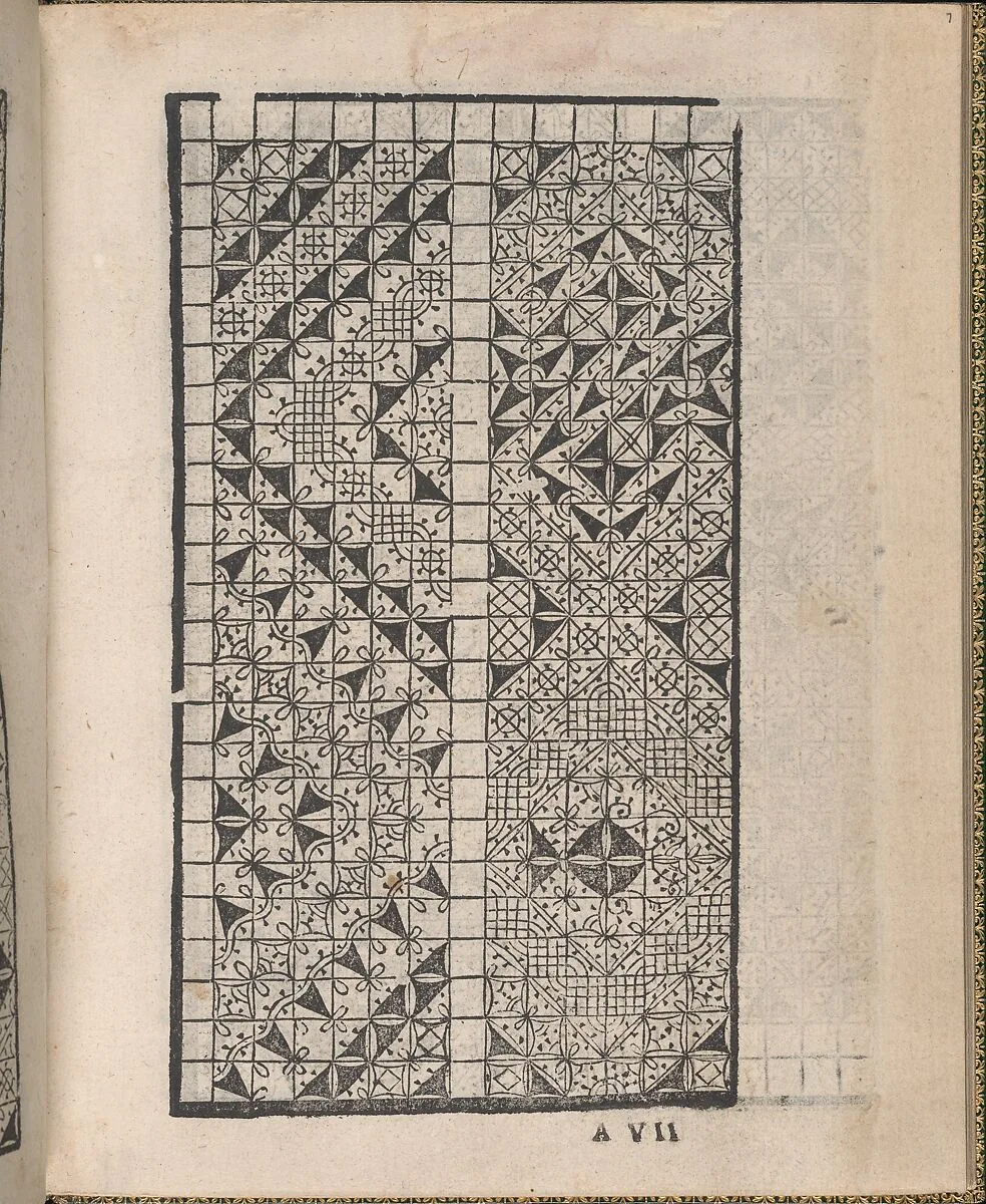 Ornamento delle belle & virtuose donne, page 4 (verso) — Matteo Pagano|Lloyd, Wallis & Lloyd