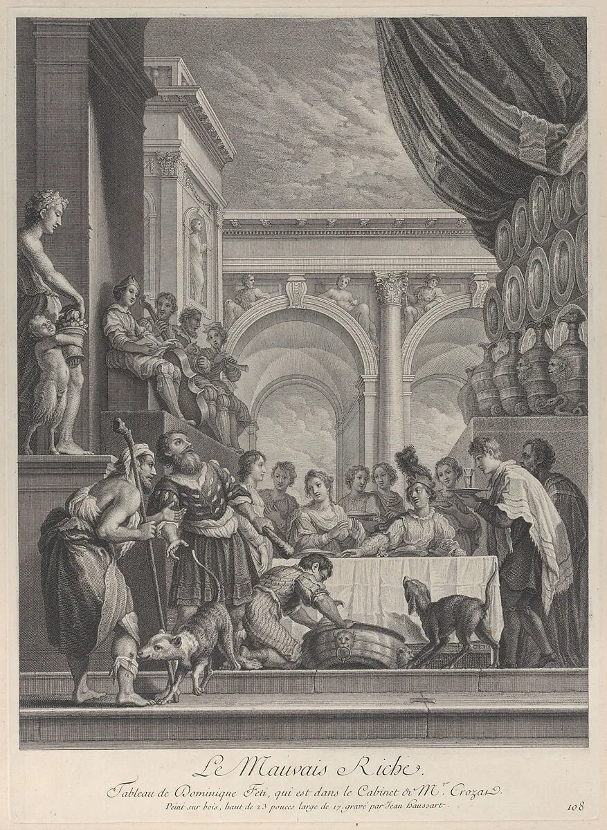 Parable of Lazarus and Dives — Jean-Baptiste Haussard|Domenico Fetti