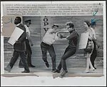 Demonstrator Attacked