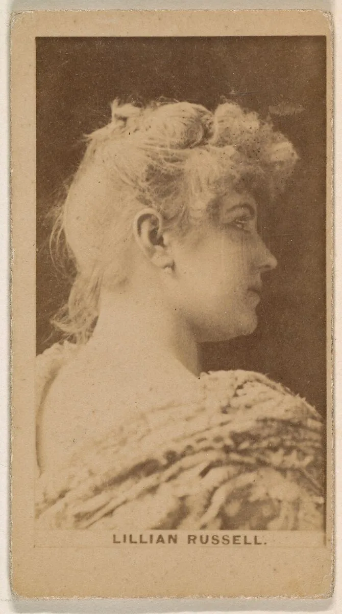 Lillian Russell, from the Actresses series (N245) issued by Kinney Brothers to promote Sweet Caporal Cigarettes — Kinney Brothers Tobacco Company