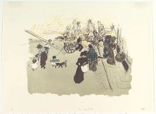 Street Corner, from the series "Some Aspects of Parisian Life" — Pierre Bonnard