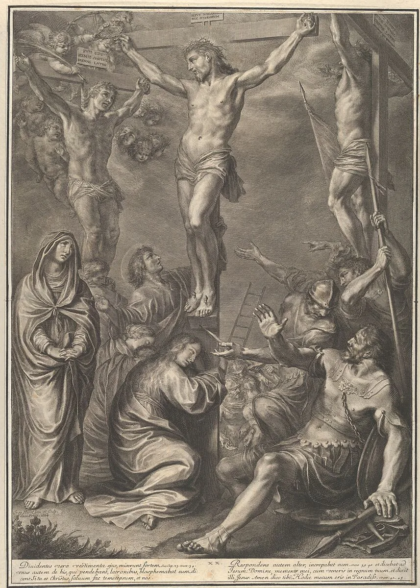 Christ on the Cross Speaks with the Good Prisoner, from The Passion of Christ, plate 20 — Grégoire Huret