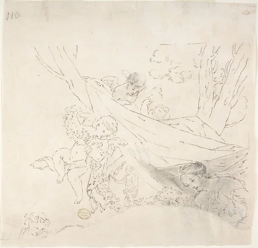 Female Figure with Cherubs