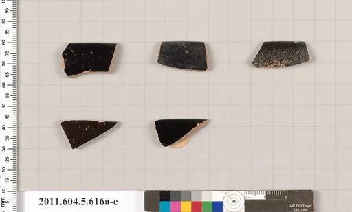 Terracotta rim fragments of kylikes (drinking cups)