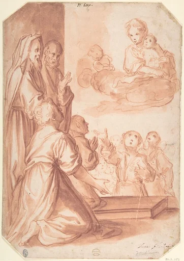 Madonna and Child and Worshippers