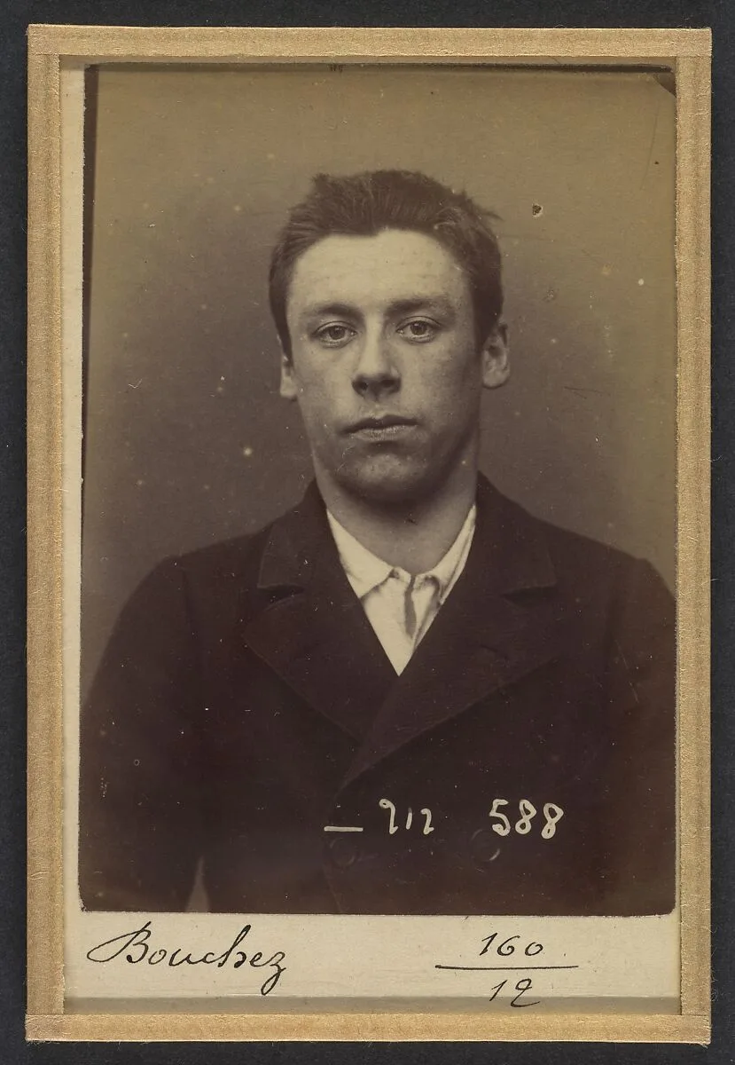Bouchez. Louis. 19 ans, né le 29/8/75 à Paris XXe. Sculpteur. Anarchiste. 6/1/94. — Alphonse Bertillon