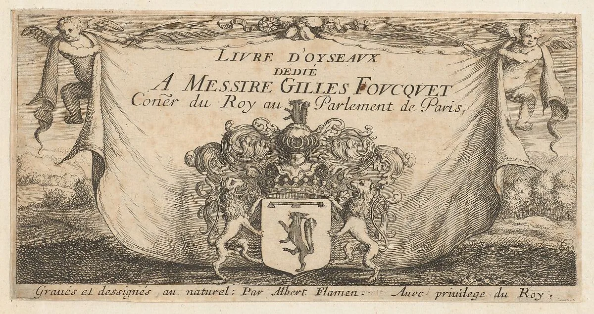 Title Page from "Livre d'Oyseaux" (Book of Birds) — Albert Flamen