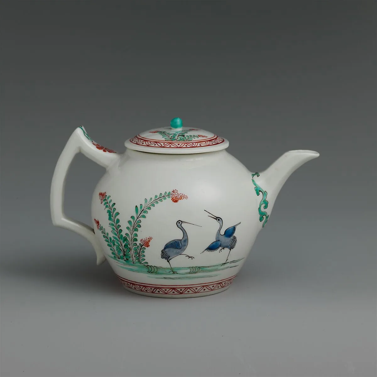 Teapot with storks — Chantilly