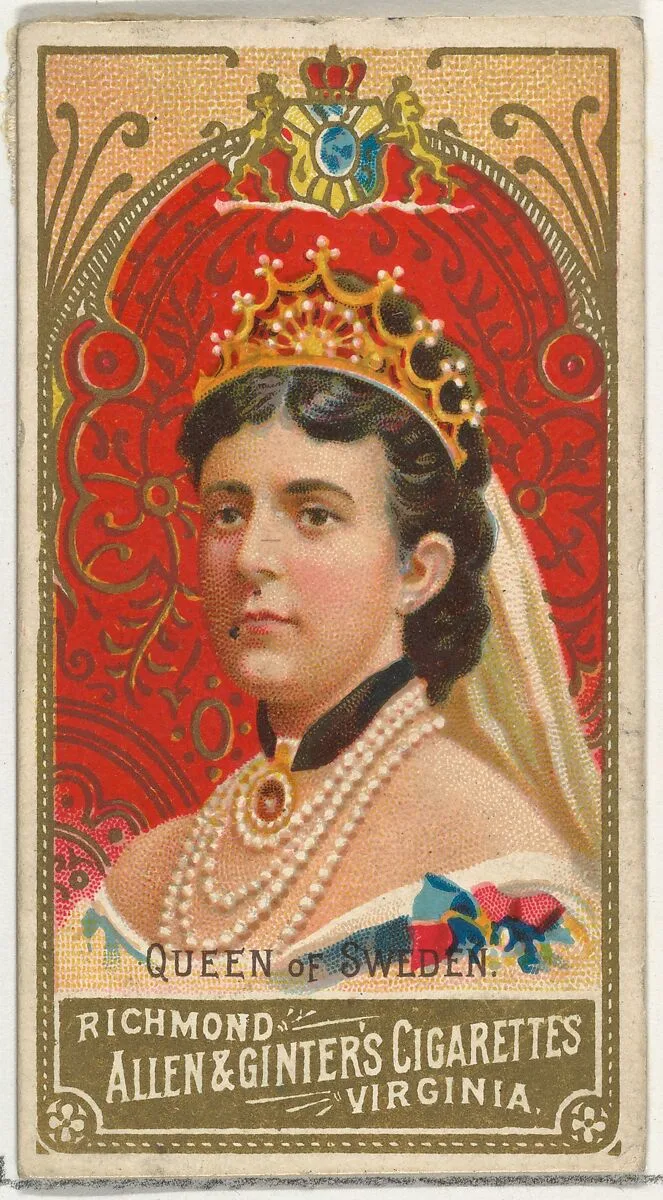 Queen of Sweden, from World's Sovereigns series (N34) for Allen & Ginter Cigarettes — Allen & Ginter