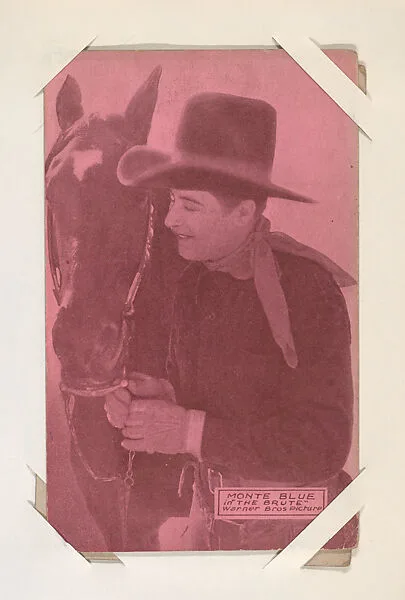 Monte Blue in "The Brute" from Western Stars or Scenes Exhibit Cards series (W412) — Unknown