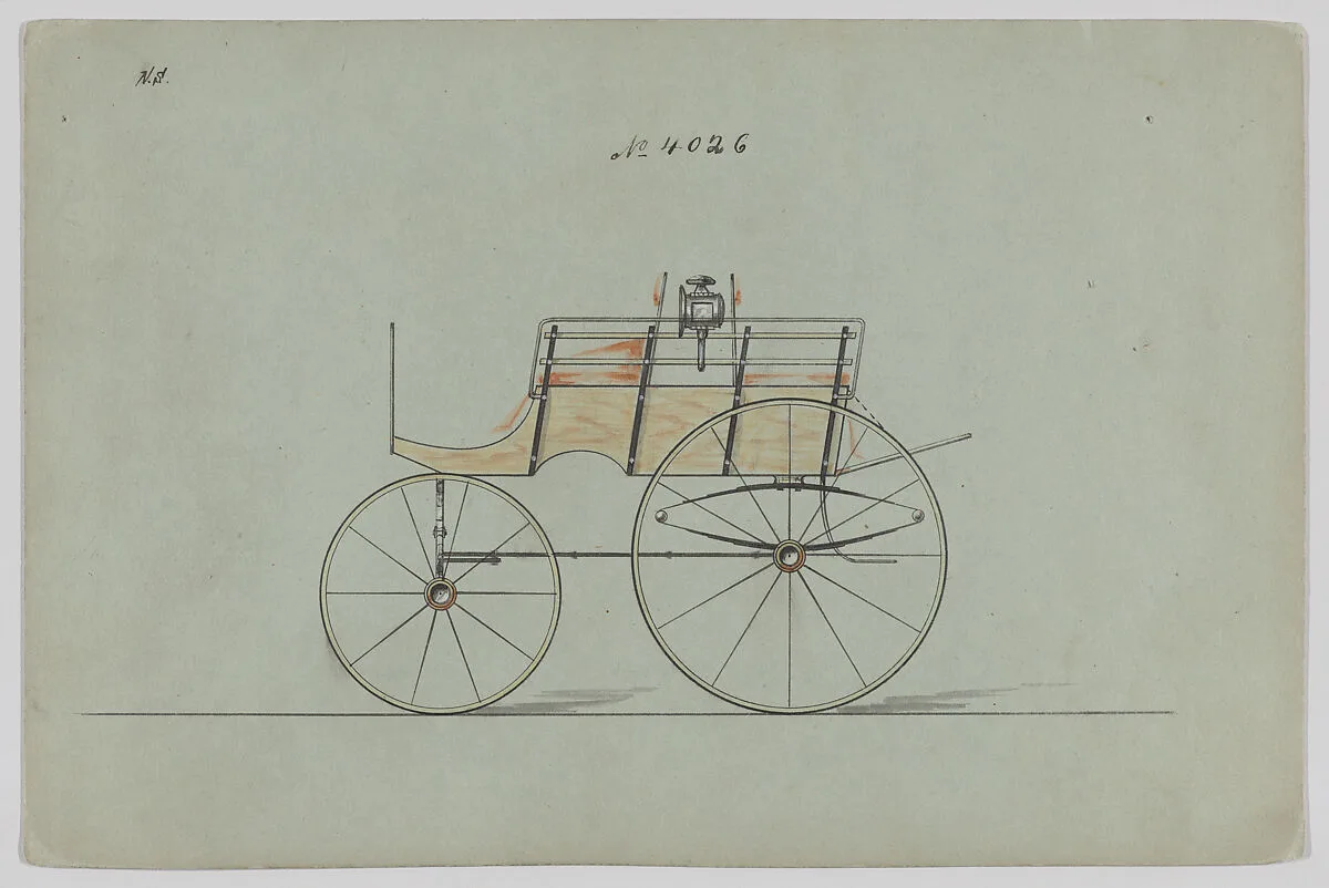 Design for Dos-a-Dos Phaeton, no. 4026 — Brewster & Co.|Herman Stahmer