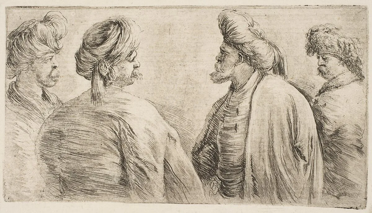 Four Turks, Half Length — Stefano della Bella