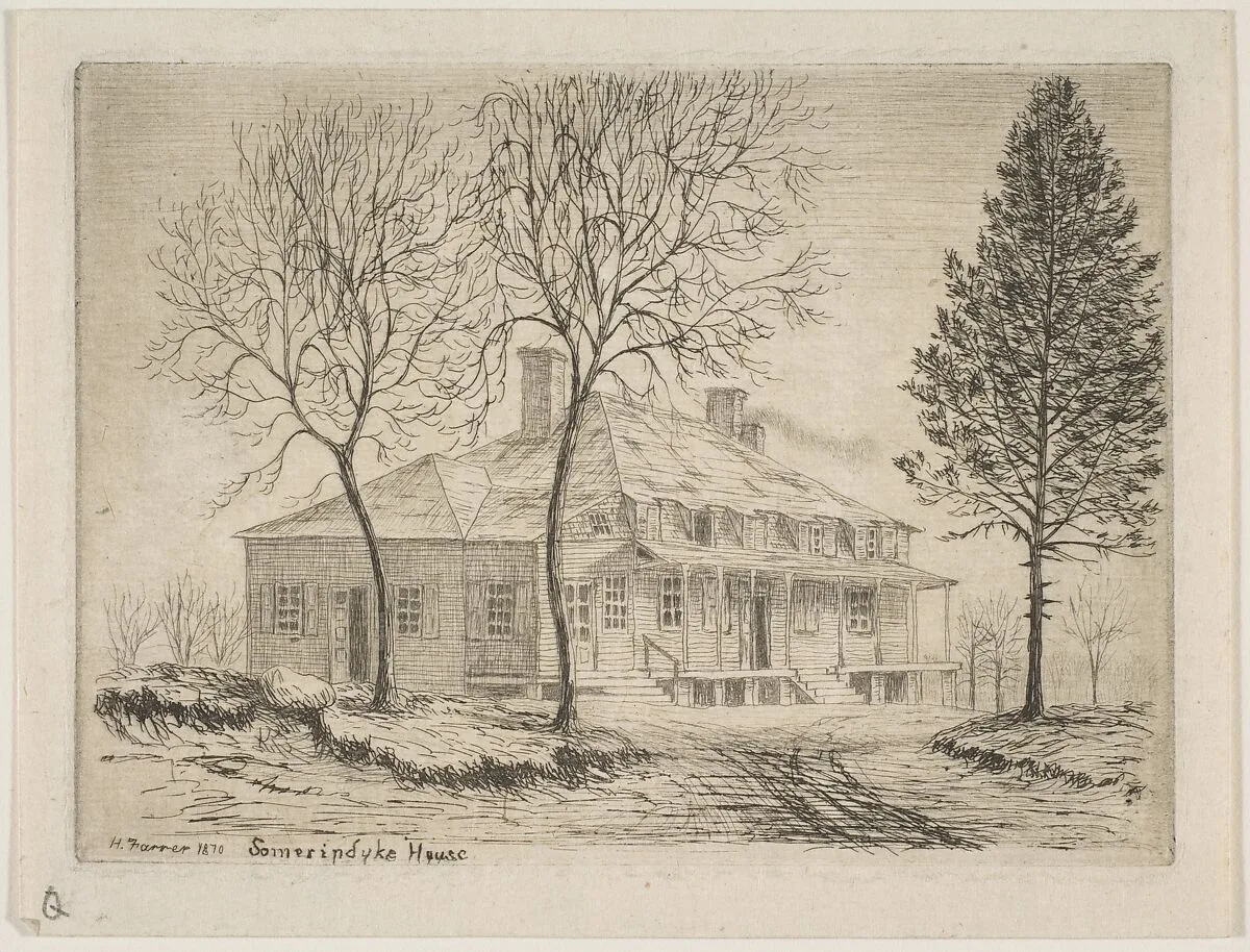 Somerindyck House, Bloomingdale Road, from "Scenes of Old New York" — Henry Farrer