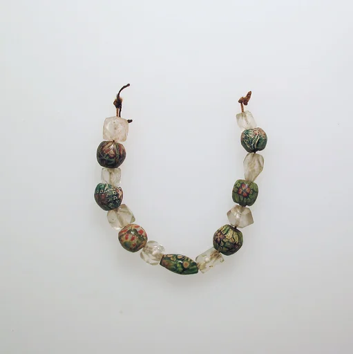 Glass and rock crystal beads