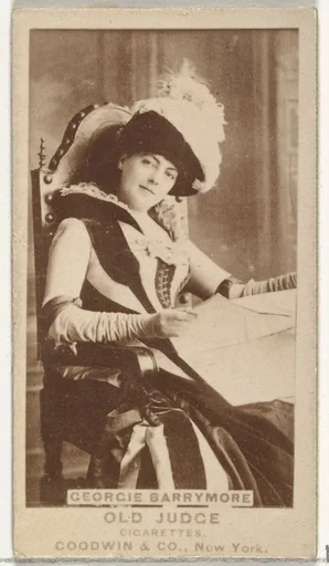 Georgie Barrymore, from the Actors and Actresses series (N171) for Old Judge Cigarettes