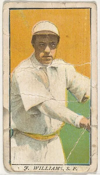 J. Williams, San Francisco, from the "Obak Baseball Players" set (T212), issued by the American Tobacco Company to promote Obak Mouthpiece Cigarettes — American Tobacco Company