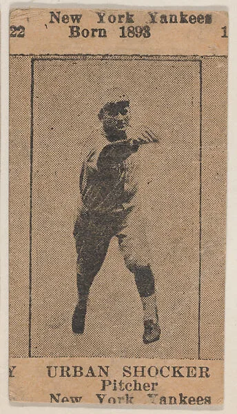Urban Shocker, New York Yankees Pitcher, Baseball photos strip cards -- New York Yankees (W504) — Universal Toy & Novelty Manufacturing Company